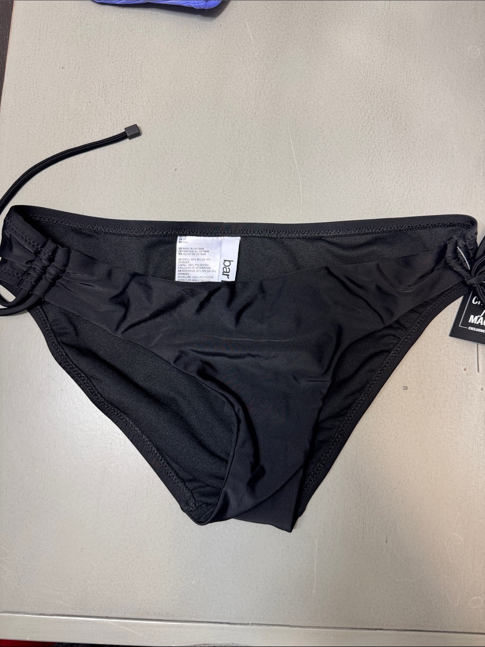 Bar III Black Bikini Bottoms